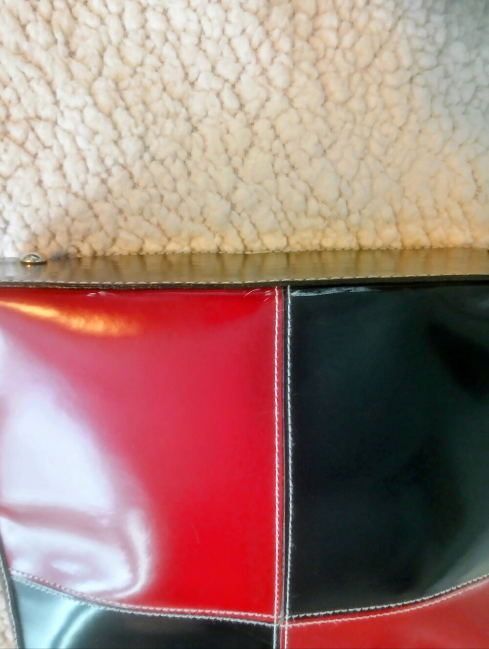 ● FINAL SALE●   Red & Black Patchwork Tote Bag - Women - Picture 8 of 9